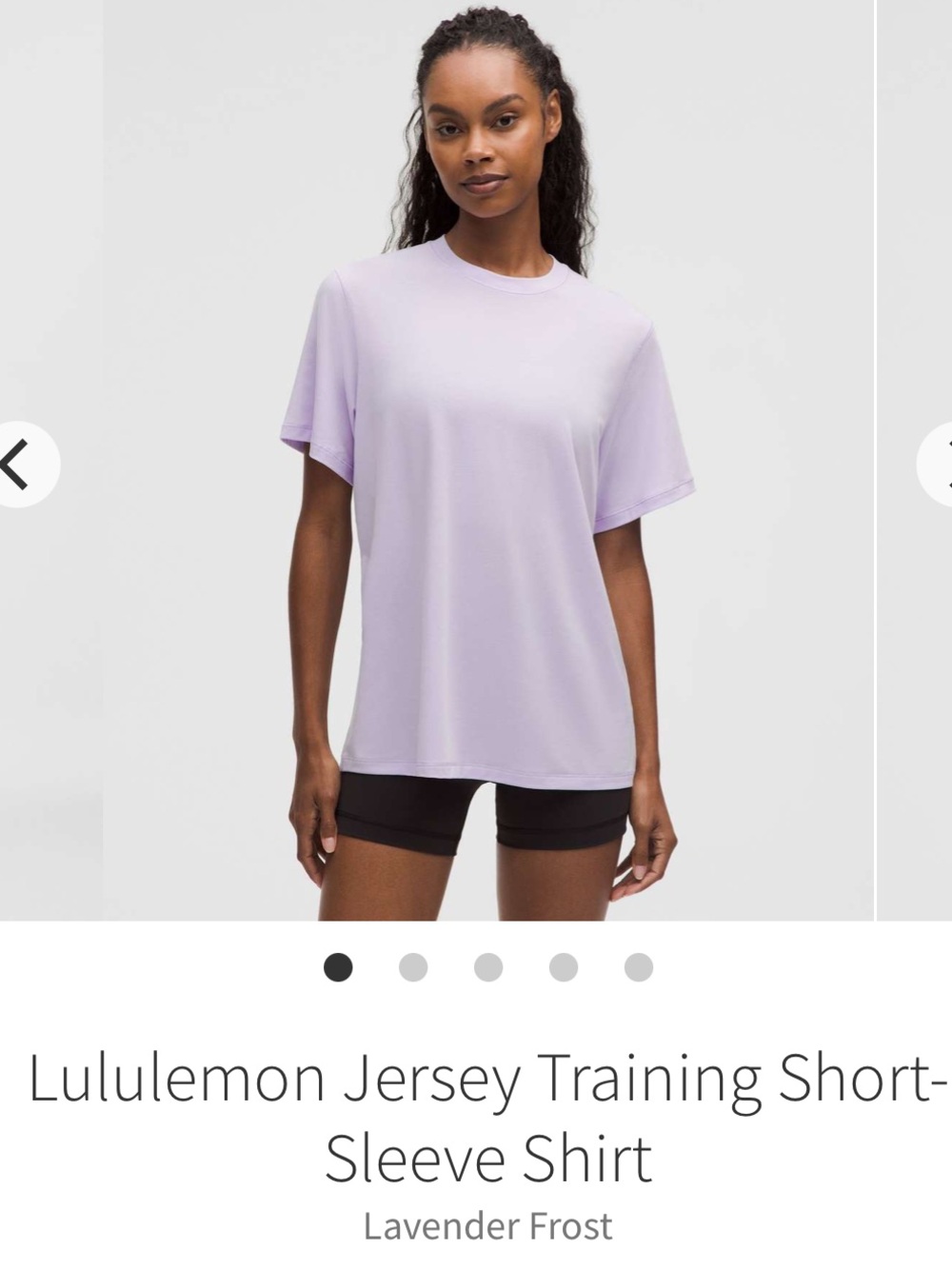 lululemon athletica Lavender Frost Jersey Training Short-Sleeve Top Tee T-shirt